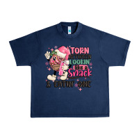 Navy torn between lookin' like a snack and eatin' one Urban Heavy Tee - MaliasSmallBusiness