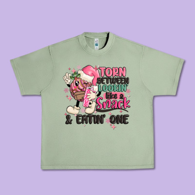 Torn Between Lookin' Like A Snack And Eatin' One Urban Heavy Tee Designed By Maliassmallbusiness