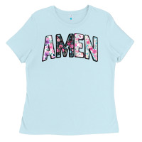 Baby Blue amen Ladies Tee - JahusDesignShop