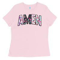 Bubblegum Pink amen Ladies Tee - JahusDesignShop