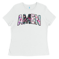 White amen Ladies Tee - JahusDesignShop