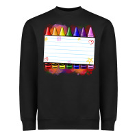 Black crayons add your text Heavyweight Sweatshirt - NancyCooperArtShop