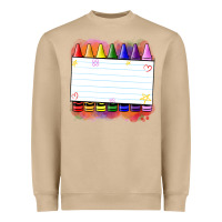 Mushroom crayons add your text Heavyweight Sweatshirt - NancyCooperArtShop