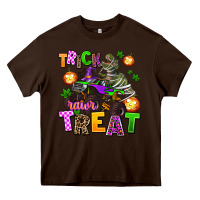 Chocolate Brown trick rawr treat Heavy Core Tee - AdoDesignShop