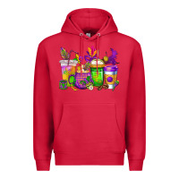 Cardinal mardi gras coffee cups cowgirl Premium Hoodie - CowGirlArtShop