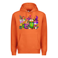 Carrot mardi gras coffee cups cowgirl Premium Hoodie - CowGirlArtShop