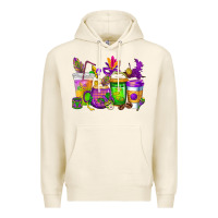 Tofu mardi gras coffee cups cowgirl Premium Hoodie - CowGirlArtShop