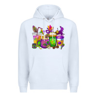 White mardi gras coffee cups cowgirl Premium Hoodie - CowGirlArtShop