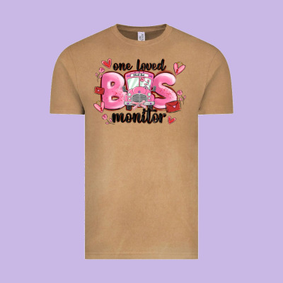 One Loved Bus Monitor Vintage Tee Designed By Maliassmallbusiness