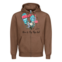 Chestnut Wine Flip Flops Girl Zipper Hoodie - Bettercallsaul