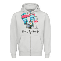 Dove Grey Wine Flip Flops Girl Zipper Hoodie - Bettercallsaul