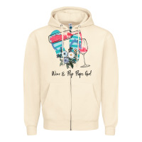 Sandshell Wine Flip Flops Girl Zipper Hoodie - Bettercallsaul