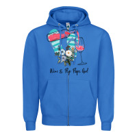 True Royal Wine Flip Flops Girl Zipper Hoodie - Bettercallsaul
