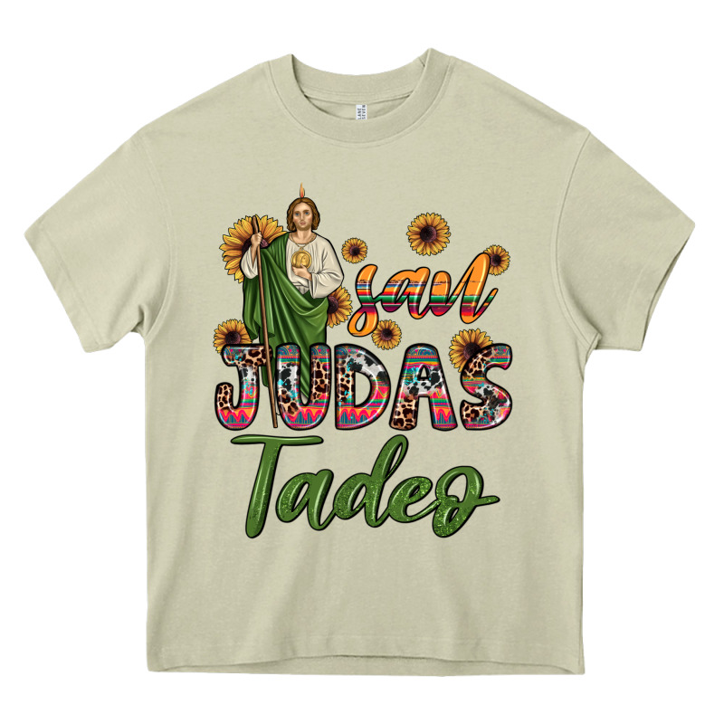 San Judas Tadeo Sunflower Heavy Core Tee by JahusDesignShop | Teevron
