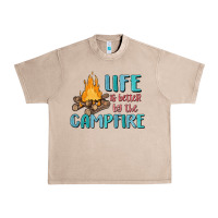 French Oak life is better by the campfire Urban Heavy Tee - MaliasSmallBusiness