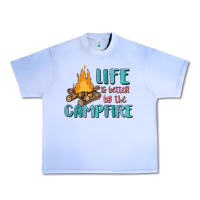 Grape Ice life is better by the campfire Urban Heavy Tee - MaliasSmallBusiness
