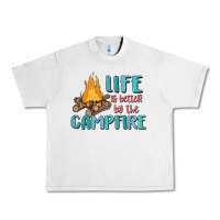 Lunar Rock life is better by the campfire Urban Heavy Tee - MaliasSmallBusiness