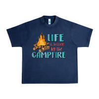 Navy life is better by the campfire Urban Heavy Tee - MaliasSmallBusiness