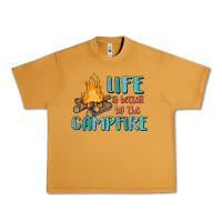 Peanut Butter life is better by the campfire Urban Heavy Tee - MaliasSmallBusiness
