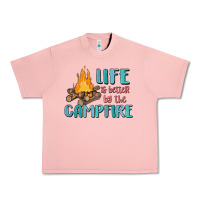 Salmon life is better by the campfire Urban Heavy Tee - MaliasSmallBusiness
