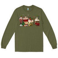 Army Green lumberjack coffee Long Sleeve Tee - MaliasSmallBusiness