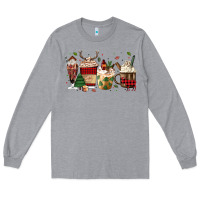 Heather Grey lumberjack coffee Long Sleeve Tee - MaliasSmallBusiness