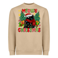 Mushroom meowy christmas black cat Heavyweight Sweatshirt - MaliasSmallBusiness