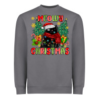 Storm meowy christmas black cat Heavyweight Sweatshirt - MaliasSmallBusiness