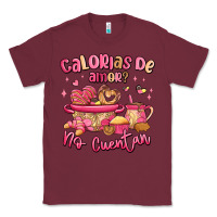 Burgundy calorias de amor no cuentan mexican valentines day Classic Tee - MaliasSmallBusiness