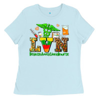 Baby Blue lvn juneteenth licensed vocational nurse with croc Ladies Tee - AdoDesignShop
