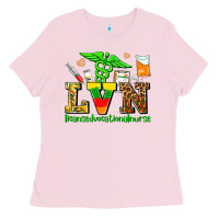 Bubblegum Pink lvn juneteenth licensed vocational nurse with croc Ladies Tee - AdoDesignShop