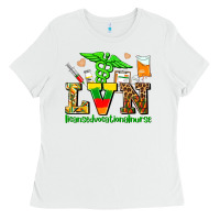 White lvn juneteenth licensed vocational nurse with croc Ladies Tee - AdoDesignShop