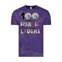 Cloud Purple 100 days of sparkle learning and laugh faux sequin Vintage Tee - MaliasSmallBusiness