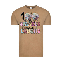 Vintage Coffee 100 days of sparkle learning and laugh faux sequin Vintage Tee - MaliasSmallBusiness