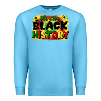 Ocean Blue we are black history Premium Sweatshirt - CowGirlArtShop