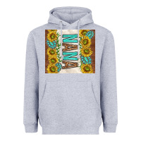 Heather Grey nana sunflowers and turquoise gemstones Heavyweight Hoodie - TumblerDesignByShophia