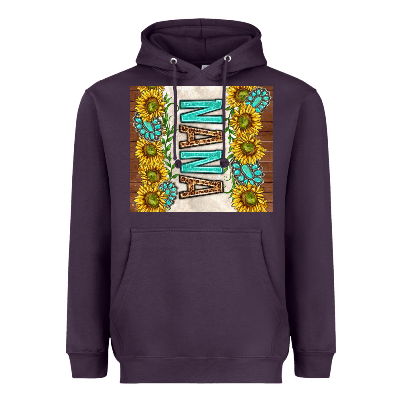 Nana Sunflowers And Turquoise Gemstones Heavyweight Hoodie by TumblerDesignByShophia | Teevron