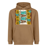 Toasted Coconut nana sunflowers and turquoise gemstones Heavyweight Hoodie - TumblerDesignByShophia