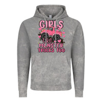 Cloud Rock girls like monster trucks too Vintage Hoodie - MaliasSmallBusiness