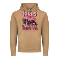 Vintage Camel girls like monster trucks too Vintage Hoodie - MaliasSmallBusiness