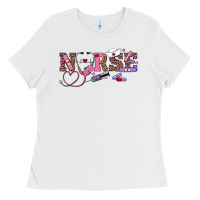 White valentine's day nurse Ladies Tee - RanaPortraitStore