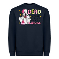 Navy dead inside but it's christmas Heavyweight Sweatshirt - MaliasSmallBusiness