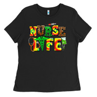 Black juneteenth nurse life Ladies Tee - AdoDesignShop