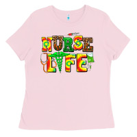 Bubblegum Pink juneteenth nurse life Ladies Tee - AdoDesignShop