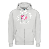 Dove Grey Hello world Zipper Hoodie - Bettercallsaul