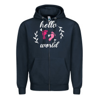 Navy Hello world Zipper Hoodie - Bettercallsaul
