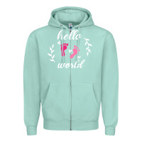 Seafoam Hello world Zipper Hoodie - Bettercallsaul