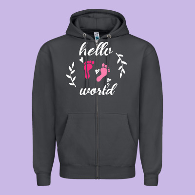 Hello World Zipper Hoodie Designed By Bettercallsaul