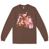 Chestnut reindeer pink christmas Long Sleeve Tee - MaliasSmallBusiness