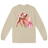 Mushroom reindeer pink christmas Long Sleeve Tee - MaliasSmallBusiness